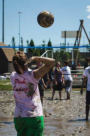Students played against each other at the annual Mud Volleyball tournament hosted by Rec Sports.
