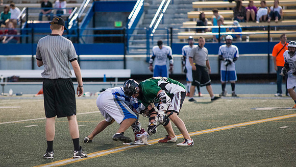 The Spartans best the Vikings in the Lacrosse Championship game.  One of the Competitive Sports Leagues which is part of the Student Activity Program at BYU-Idaho.