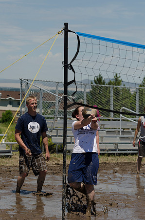Students played against each other at the annual Mud Volleyball tournament hosted by Rec Sports.