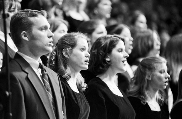 The Choir singing at President Bendar's Inauguration