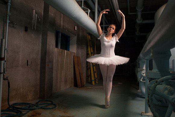 Amy and Alexis perform a routine together in the I-Center.