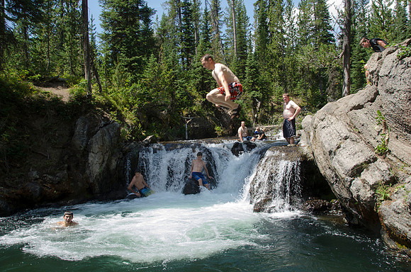 Union Falls Hike: A 17 mile hike round trip and you cross the river 4 times each way.  A very rewarding hike with a beautiful view of Union Falls. Then the real joy is to jump into Ouzel Pool which is