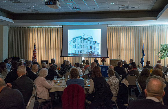 Ricks College Alumni gather for a breakfast in honor of Vance & Diane Hendricks who recieved the Alumni Award of Excellence.