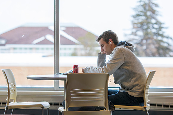 Students come back to school for the start of the winter semester.