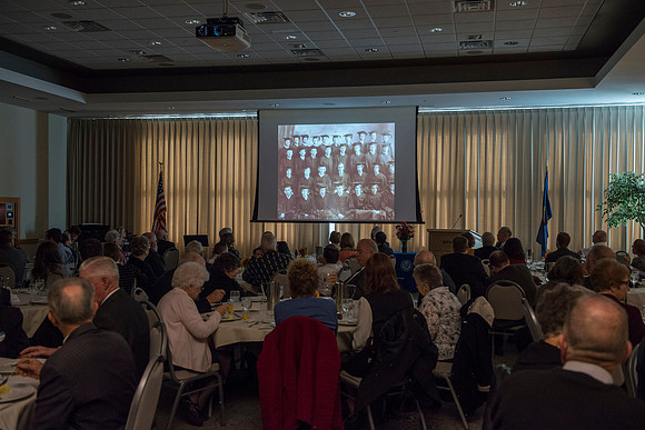 Ricks College Alumni gather for a breakfast in honor of Vance & Diane Hendricks who recieved the Alumni Award of Excellence.