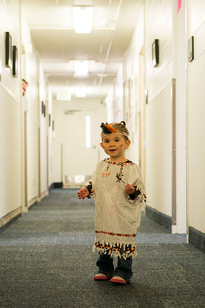 Halloween in Biddulph Hall. Graphic Designer Robbie Reeds little girl.