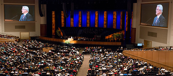 Devotional speaker, Bishop Dean M. Davies.
