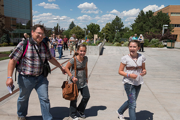 The campus is a buzz with patrons at the 2013 Education Week at BYU-Idaho.   BYU-Idaho photo by Michael Lewis