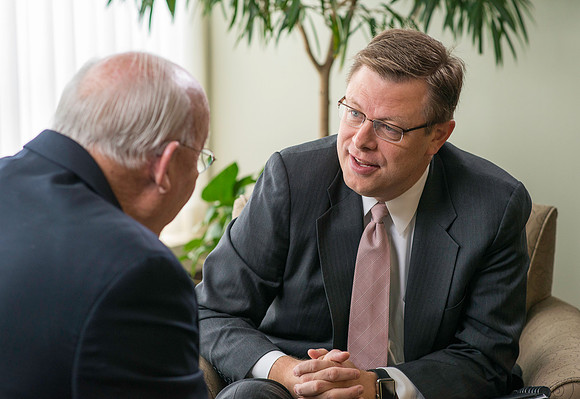 President Gilbert interviews President Wilkes.