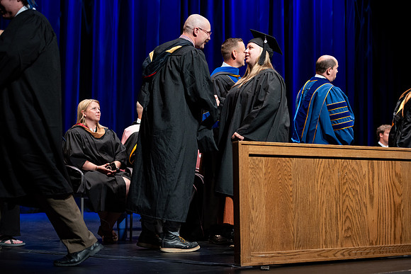 Graduates during convocation for the College of Performing and Visual Arts.