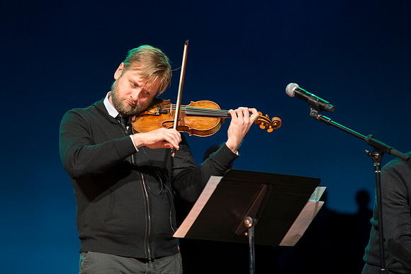 Special guests, Time for Three, combine with Music, Theater and Dance Departments to perform in the BYU-Idaho Center.