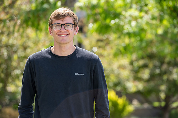 The video production team films and interviews AJ, a second semester student at BYU-Idaho.