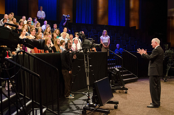 Pres. Clark shares information about new BYU-Idaho students and answers questions from a live audience as well as online participants