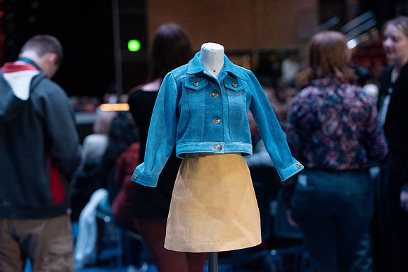 Students show off design and sewing skills by modeling clothing made in their classes.