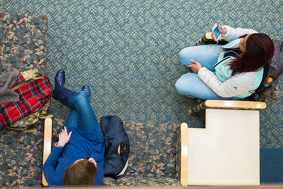 Campus environment on the first day of classes.