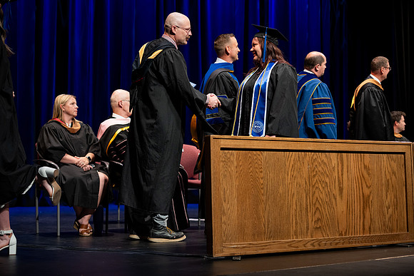 Graduates during convocation for the College of Performing and Visual Arts.