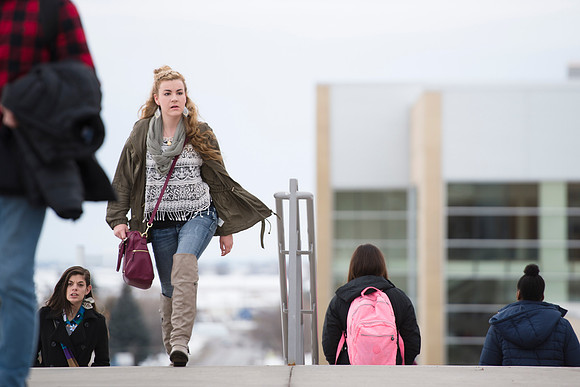 Campus environment on the first day of classes.