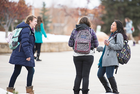 Campus environment on the first day of classes.