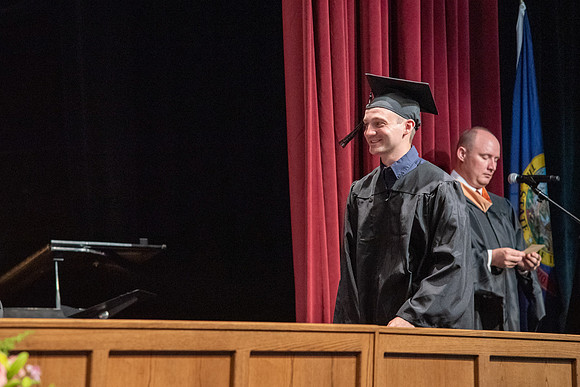 Graduates during convocation of the College of Physical Sciences and Engineering.