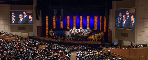 Musical number at the start of the Devotional in the BYU-Idaho Center.