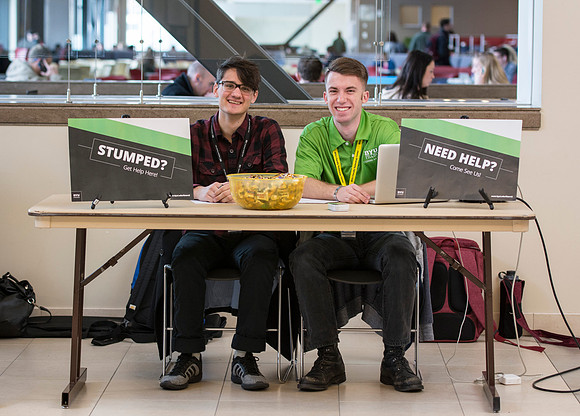 Students come back to school for the start of the winter semester.