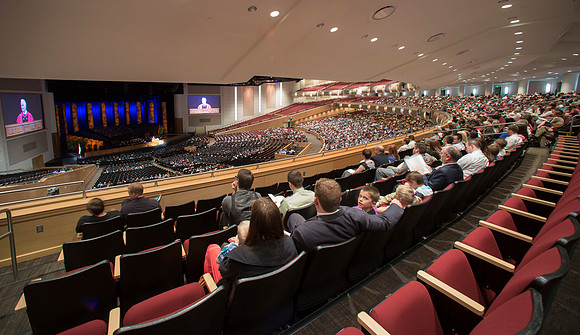 Family and friends of the graduates gather in the I-Center for Commencement exercises.