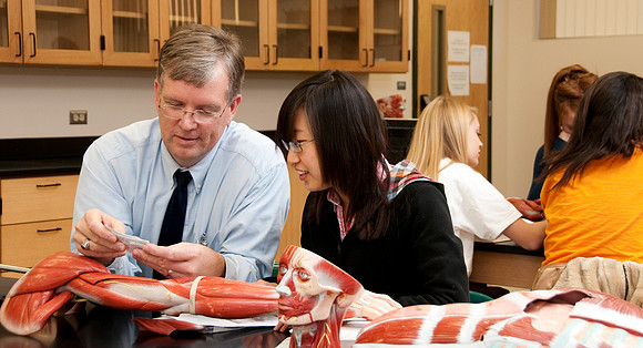 Anatomy & Physiology lab. Professor Kent Davis & Myung Wha Park.