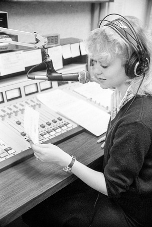 Student operating the machines