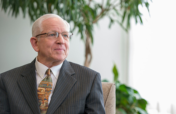President Clark G. Gilbert interviews retired english instructor, Scott Samuelson, to learn more about the "Spirit of Rick's"