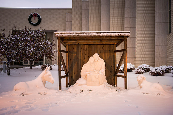 The Nativity in front of the Taylor Building.