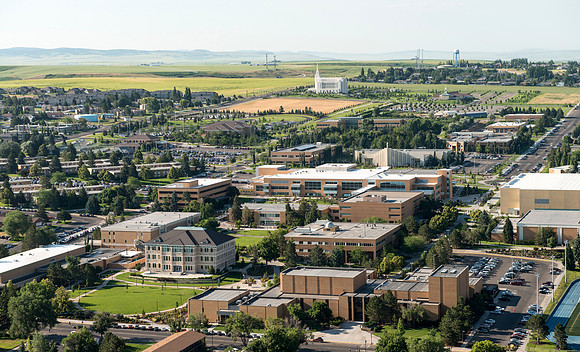 Aerial photos of BYU-Idaho Campus