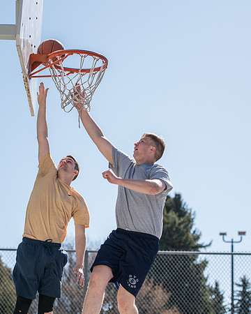 BYU-Idaho Admissions Viewbook. Jacob Kaiser playing basketball. Spring Semester