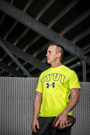 Justin Lassond meditates as he gets ready for the upcoming football season at BYU-Idaho.