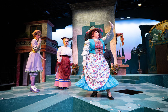 Dress rehearsal for Theater production, Comedy of Errors.