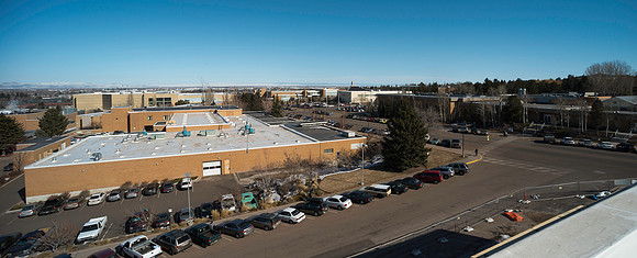 A view of BYU-Idaho campus from the roof of the Science and Technology Building.