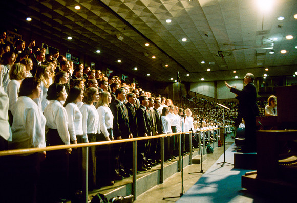 Student Choir singing at Ricks College during devotional