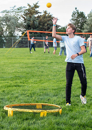 Students at the Summer BBQ.