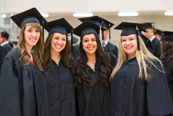 Fall 2015 graduates of BYU-Idaho gather.