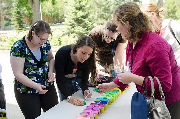 Participants recreate the Spori Building with PlayDo.