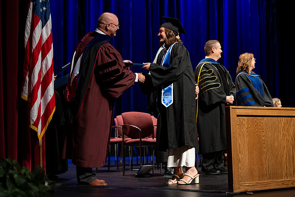 Graduates during convocation for the College of Academic Success & Interdisciplinary Studies.