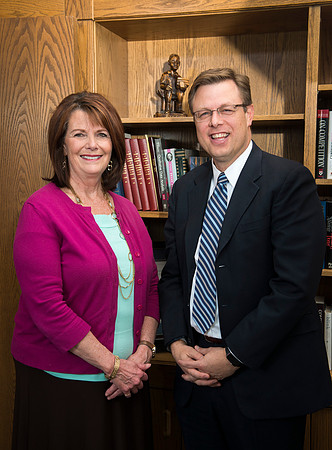 President Gilbert interviews Kris Powell about her role in the Student Activity Program and the Spirit of Ricks.