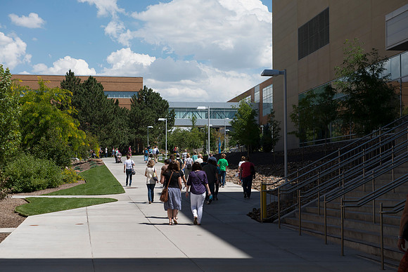The campus is a buzz with patrons at the 2013 Education Week at BYU-Idaho.   BYU-Idaho photo by Michael Lewis