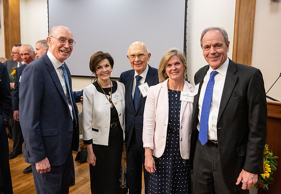 President Henry J Eyring hosts a dinner for guest at the Church Office Building in Salt Lake City, Utah.