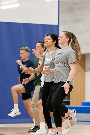 BYU-Idaho students attend a hands-on sprinting workshop in the I-center.