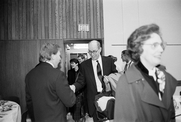 President Henry B. Eyring arriving to the Inauguration reception