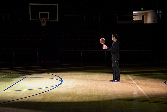 Tyler Clay directs the Slam Dunk Promo Video with Cameron Olsen, previous slam dunk winner.