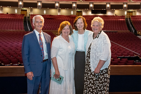 Susan Porter, the General Primary President, addresses BYU-Idaho Students during the weekly Tuesday devotional.