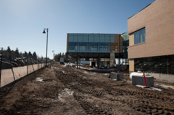 Outside the new Science Technology Building, which is scheduled to be complete by the 2016 Fall Semester.