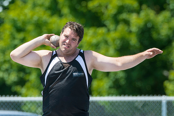 The BYU-Idaho competitive sports track teams compete against each other in the Hart Stadium.