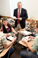 Photo shoot with Brother Pyper and students